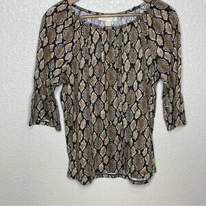 Michael Kors Brown and Black Top Size S